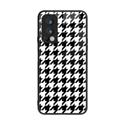 Houndstooth back phone cover | glass case for oneplus nord 2