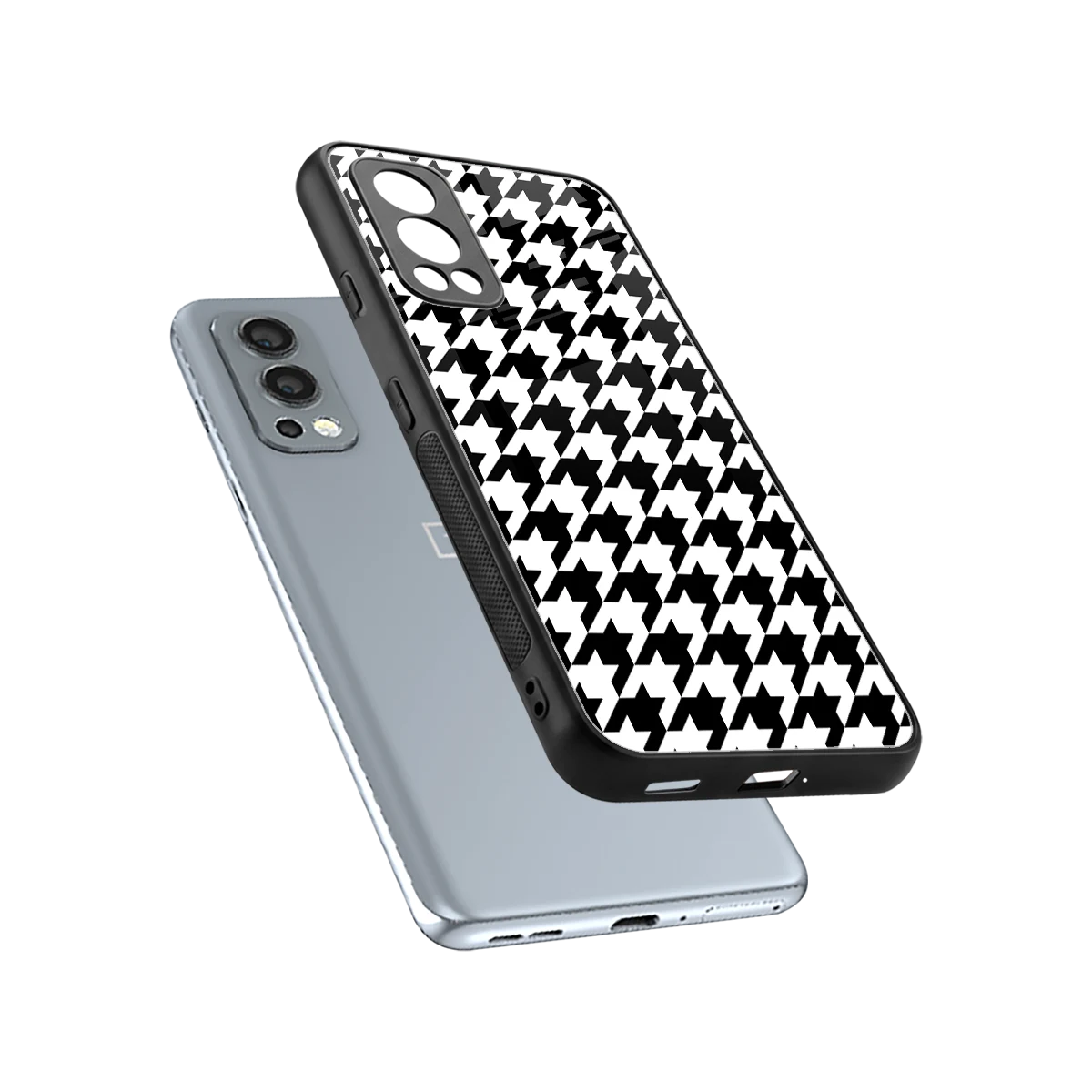 Houndstooth sleek oneplus nord 2 cover with tempered glass back and TPU edges