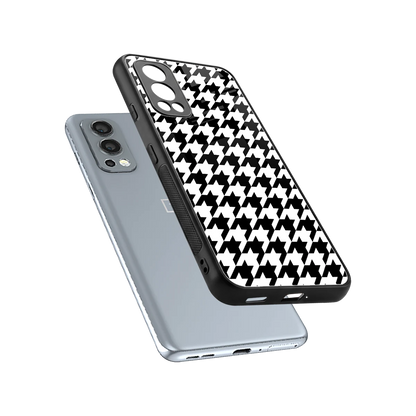 Houndstooth sleek oneplus nord 2 cover with tempered glass back and TPU edges