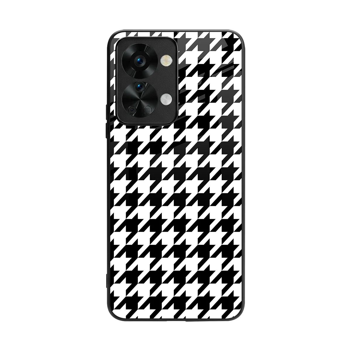 Houndstooth back phone cover | glass case for oneplus nord 2t