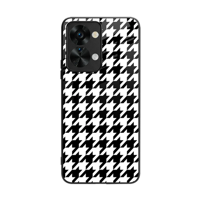 Houndstooth back phone cover | glass case for oneplus nord 2t