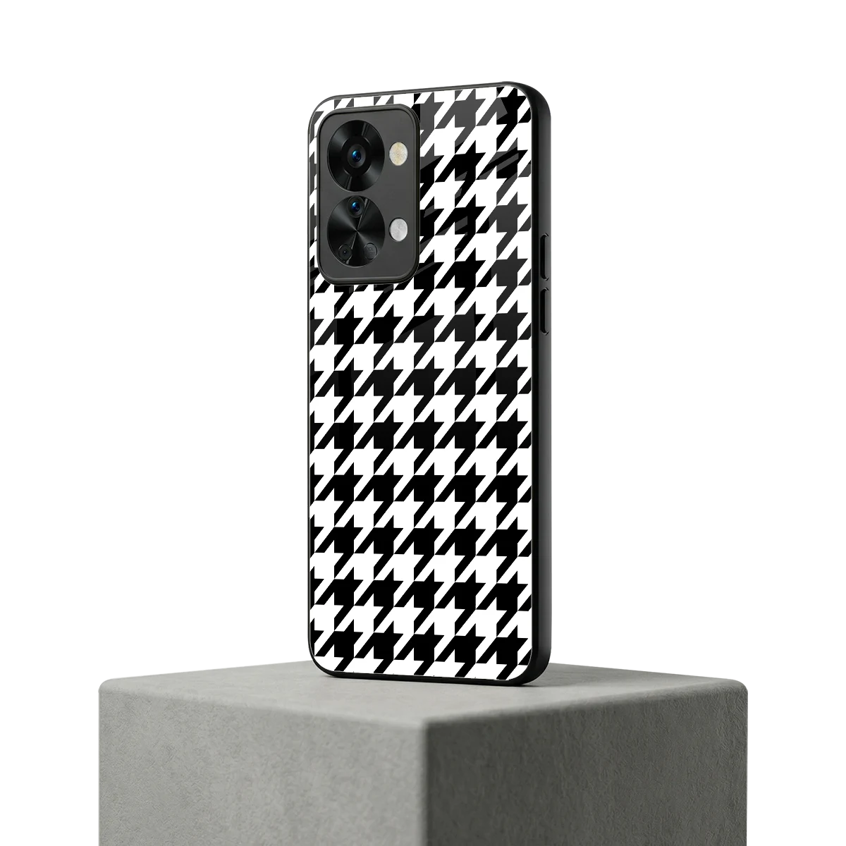 Houndstooth oneplus nord 2t mobile cover | shockproof glass phone case