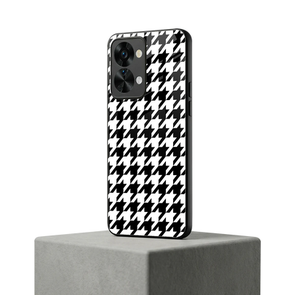 Houndstooth oneplus nord 2t mobile cover | shockproof glass phone case