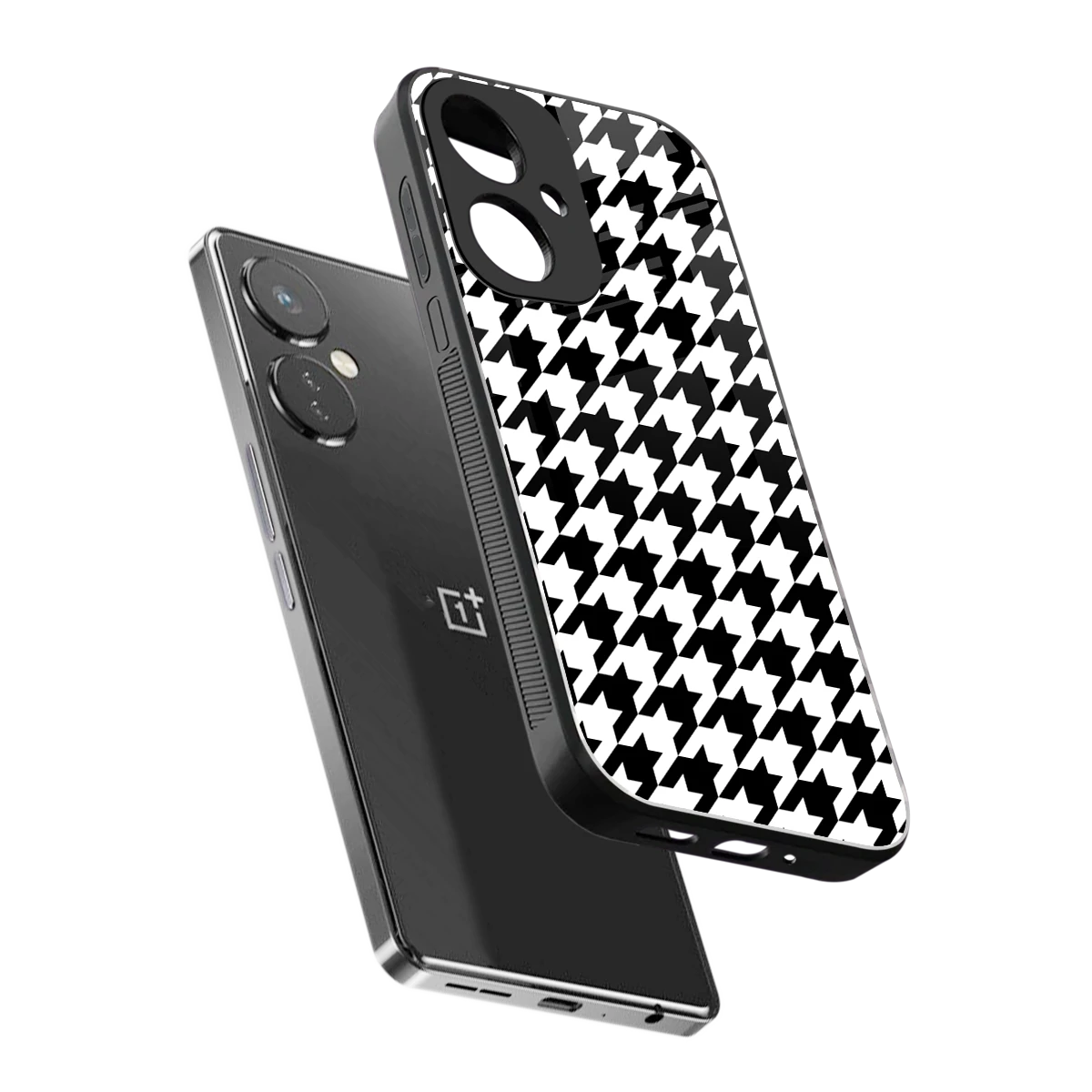 Houndstooth sleek oneplus nord ce 3 cover with tempered glass back and TPU edges