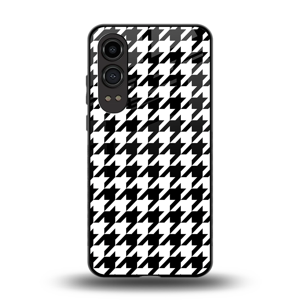 Houndstooth back phone cover | glass case for oneplus nord ce 4 lite
