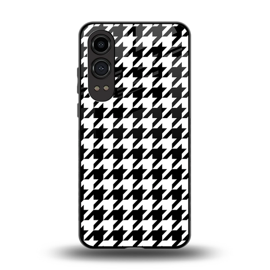 Houndstooth back phone cover | glass case for oneplus nord ce 4 lite