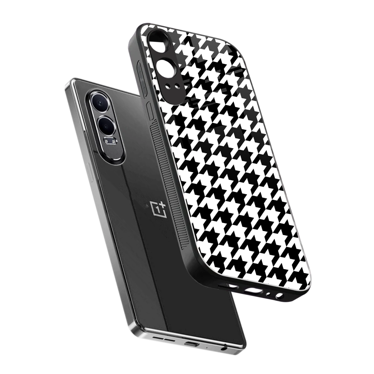 Houndstooth sleek oneplus nord ce 4 lite cover with tempered glass back and TPU edges