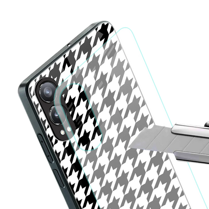 Houndstooth stylish phone case for oneplus nord ce 4 lite | glossy glass and slim fit