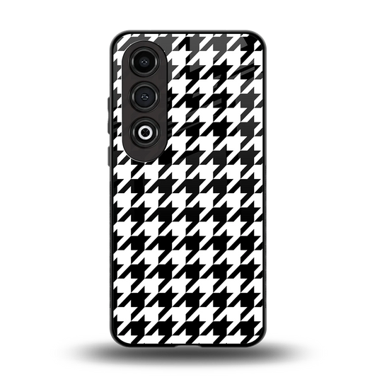 Houndstooth back phone cover | glass case for oneplus nord ce 4