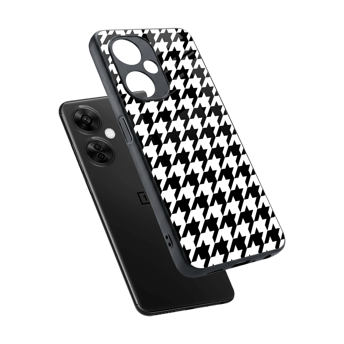 Houndstooth sleek oneplus nord ce 3 lite cover with tempered glass back and TPU edges