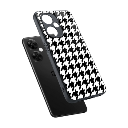 Houndstooth sleek oneplus nord ce 3 lite cover with tempered glass back and TPU edges