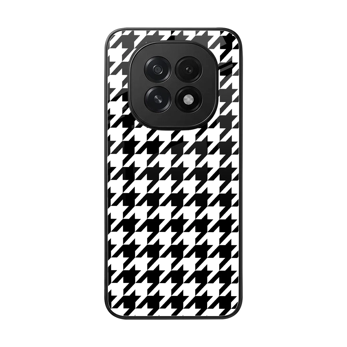 Houndstooth back phone cover | glass case for oppo f29 5g