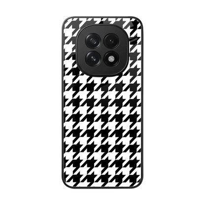 Houndstooth back phone cover | glass case for oppo f29 5g