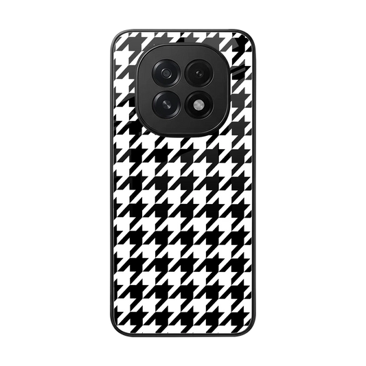Houndstooth back phone cover | glass case for oppo f29 5g