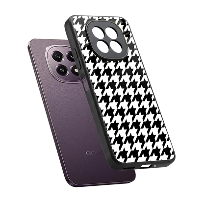 Houndstooth sleek oppo f29 5g cover with tempered glass back and TPU edges