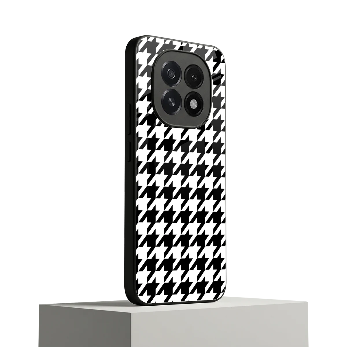 Houndstooth oppo f29 5g mobile cover | shockproof glass phone case