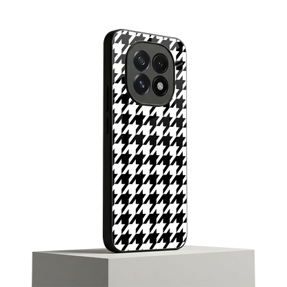 Houndstooth oppo f29 5g mobile cover | shockproof glass phone case