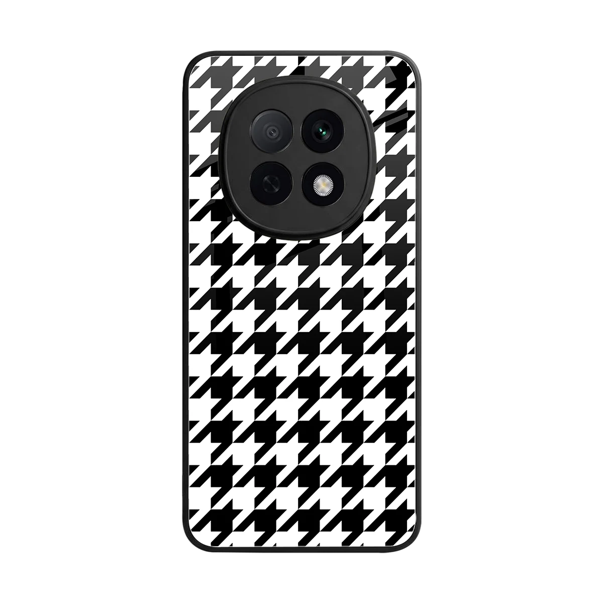 Houndstooth back phone cover | glass case for oppo f29 pro 5g