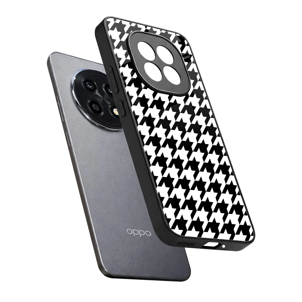 Houndstooth sleek oppo f29 pro 5g cover with tempered glass back and TPU edges