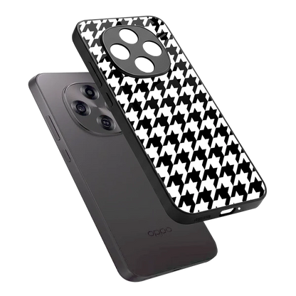 Houndstooth sleek oppo f31 pro 5g cover with tempered glass back and TPU edges