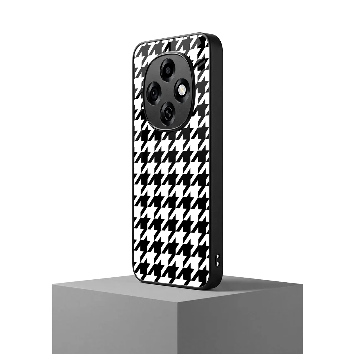 Houndstooth oppo f31 pro 5g mobile cover | shockproof glass phone case