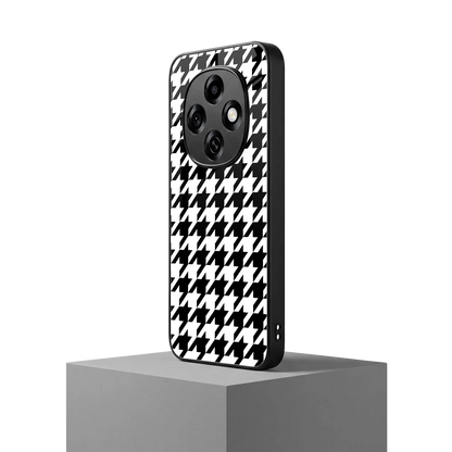 Houndstooth oppo f31 pro 5g mobile cover | shockproof glass phone case