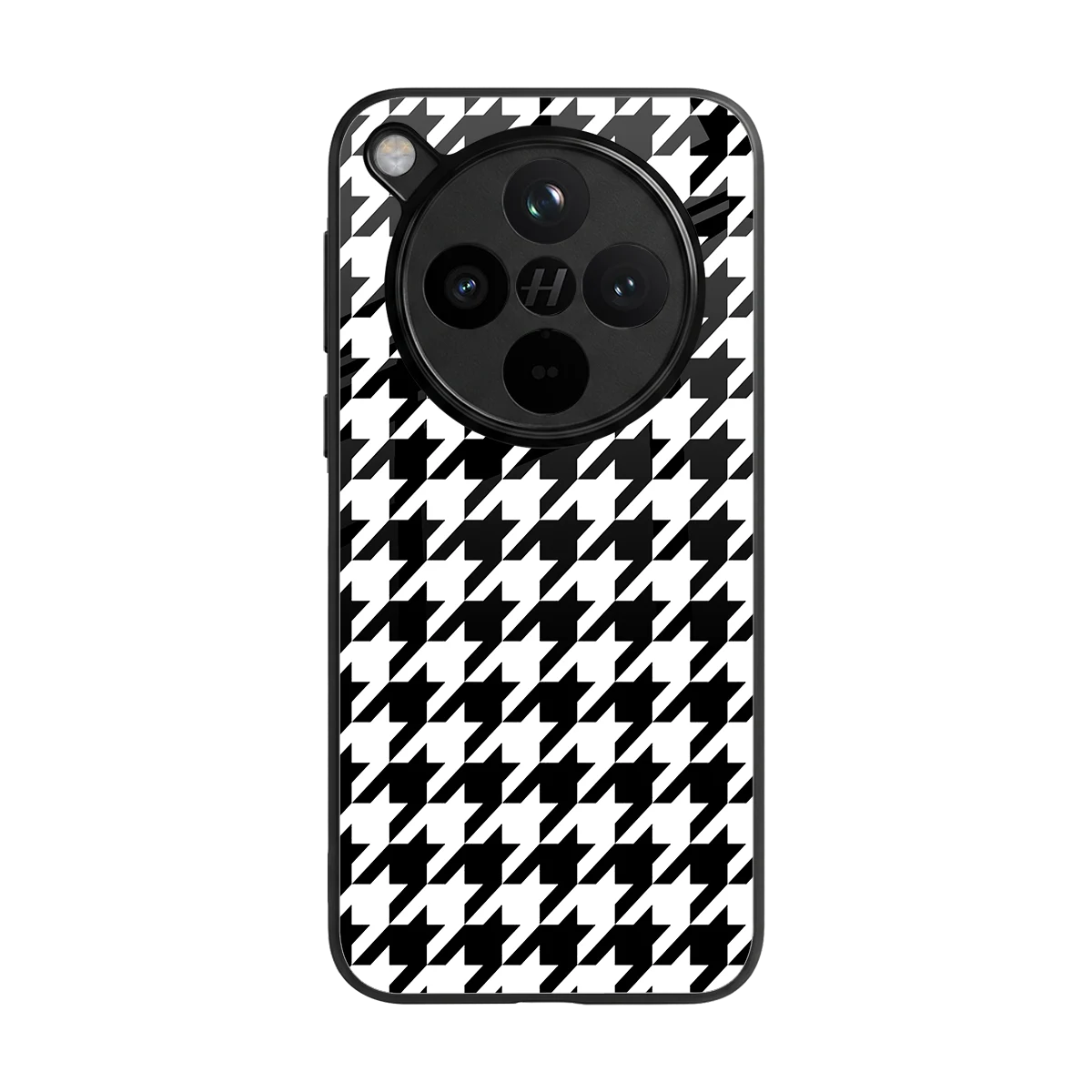 Houndstooth back phone cover | glass case for oppo find x8