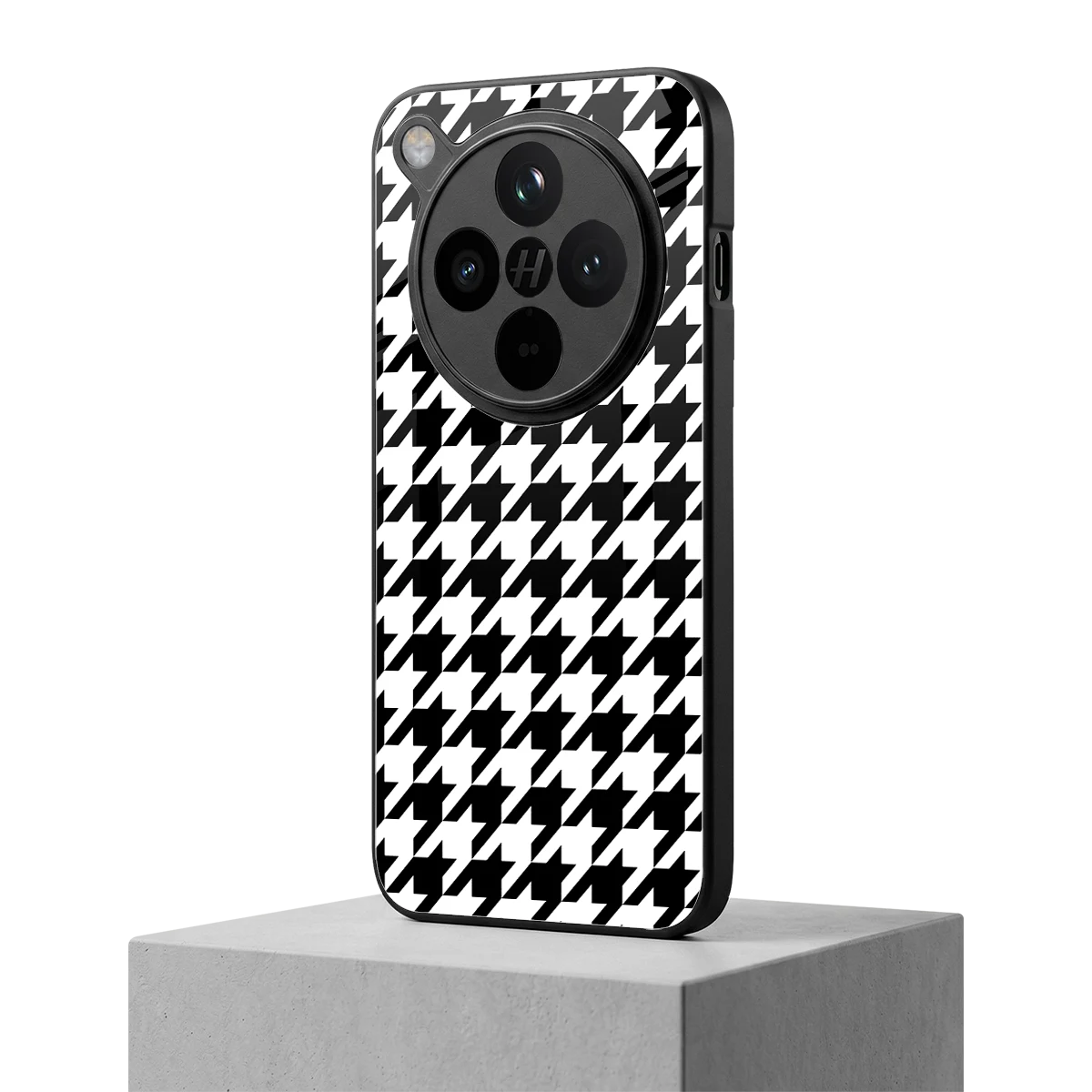 Houndstooth oppo find x8 mobile cover | shockproof glass phone case