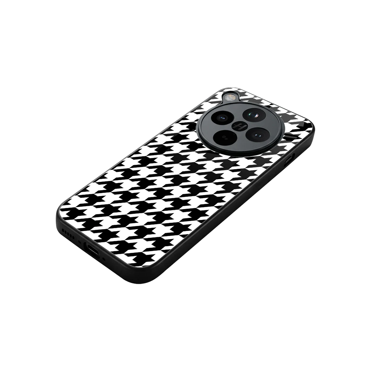 Houndstooth stylish phone case for oppo find x8 | glossy glass and slim fit