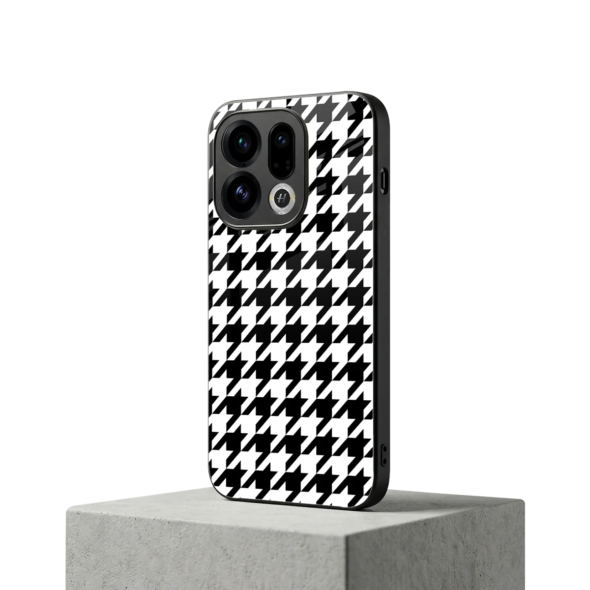 Houndstooth oppo find x9 mobile cover | shockproof glass phone case