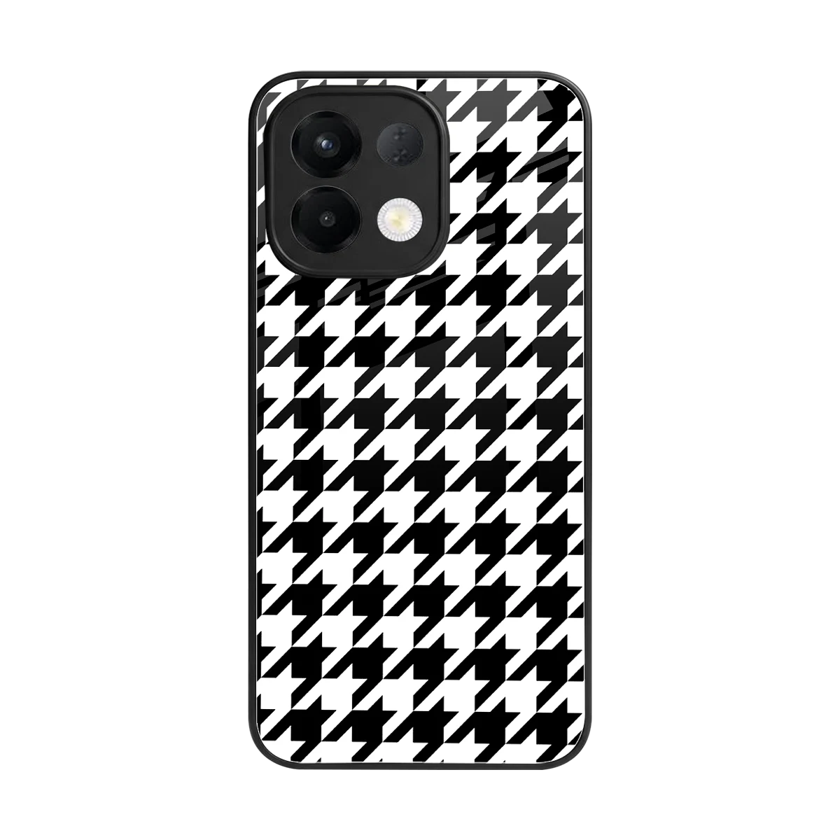 Houndstooth back phone cover | glass case for oppo k13 5g