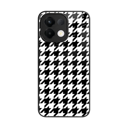 Houndstooth back phone cover | glass case for oppo k13 5g
