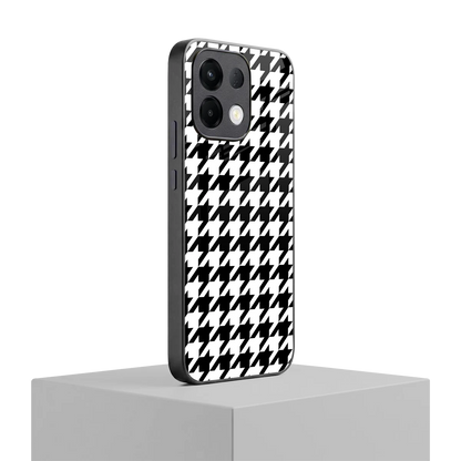 Houndstooth oppo k13 5g mobile cover | shockproof glass phone case