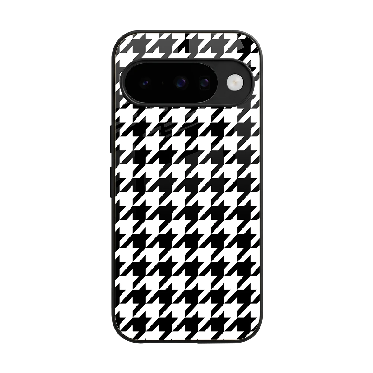 Houndstooth back phone cover | glass case for google pixel 10