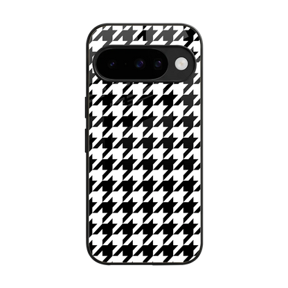 Houndstooth back phone cover | glass case for google pixel 10