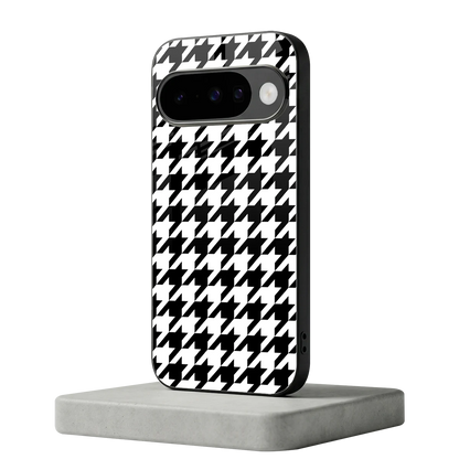 Houndstooth google pixel 10 mobile cover | shockproof glass phone case