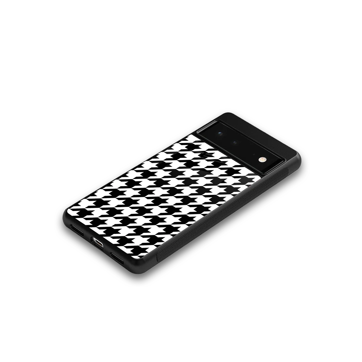 Houndstooth google pixel 6a mobile cover | shockproof glass phone case