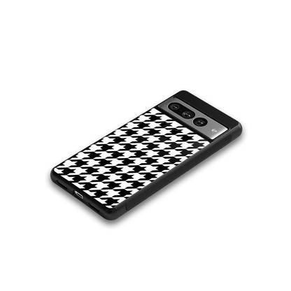Houndstooth google pixel 7 pro mobile cover | shockproof glass phone case