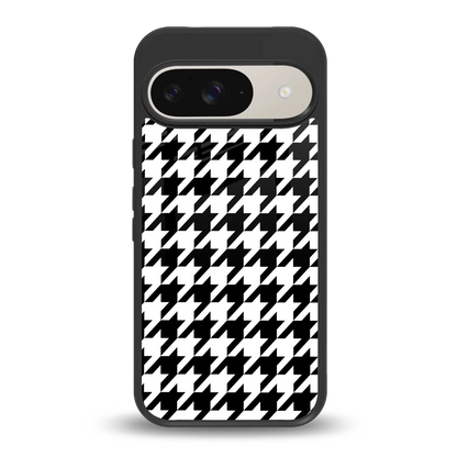 Houndstooth back phone cover | glass case for google pixel 9