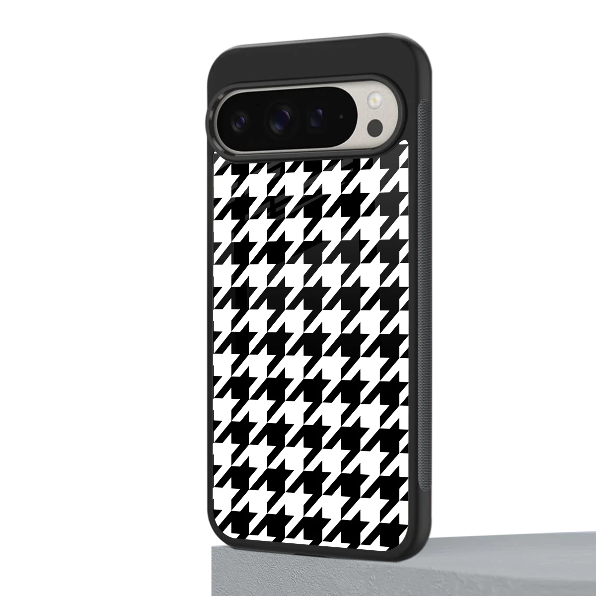 Houndstooth google pixel 9 pro mobile cover | shockproof glass phone case