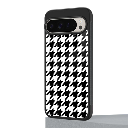 Houndstooth google pixel 9 pro mobile cover | shockproof glass phone case