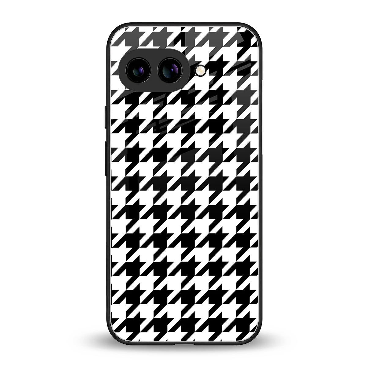 Houndstooth back phone cover | glass case for google pixel 10a