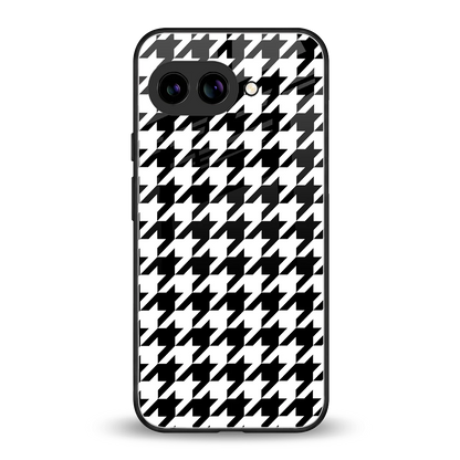 Houndstooth back phone cover | glass case for google pixel 10a