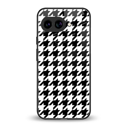 Houndstooth back phone cover | glass case for google pixel 10a