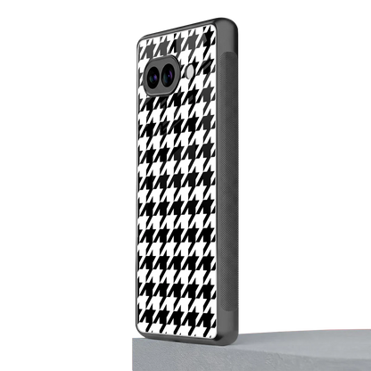 Houndstooth google pixel 10a mobile cover | shockproof glass phone case