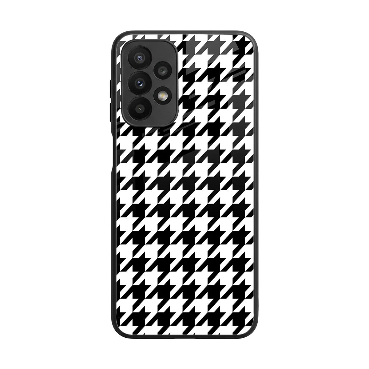 Houndstooth back phone cover | glass case for samsung galaxy a23