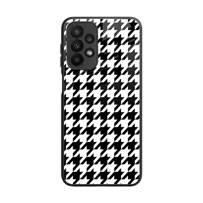Houndstooth back phone cover | glass case for samsung galaxy a23