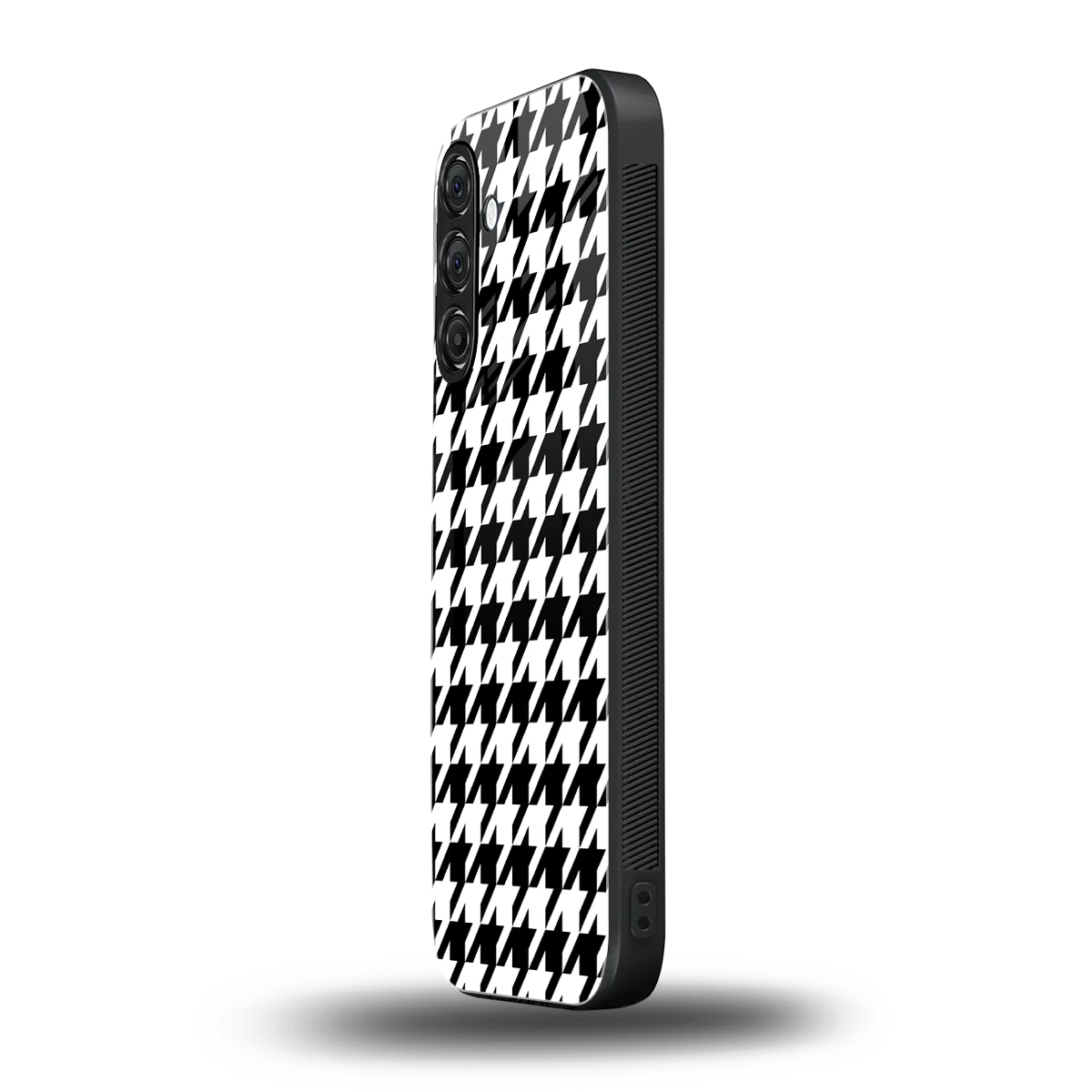 Houndstooth samsung galaxy m36 5g mobile cover | shockproof glass phone case