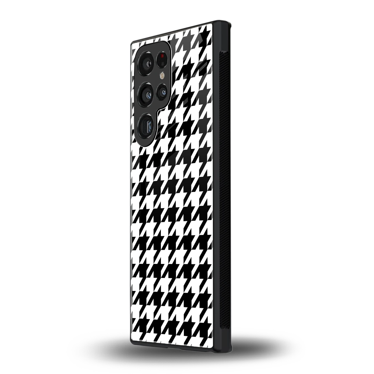 Houndstooth samsung galaxy s24 ultra mobile cover | shockproof glass phone case