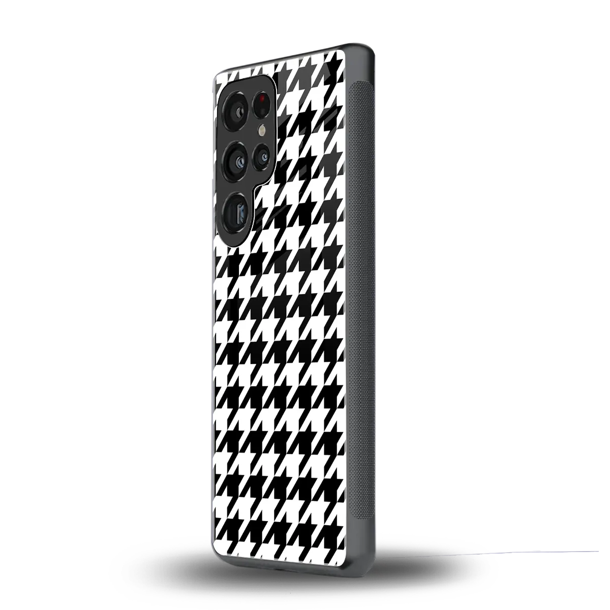 Houndstooth samsung galaxy s25 ultra mobile cover | shockproof glass phone case